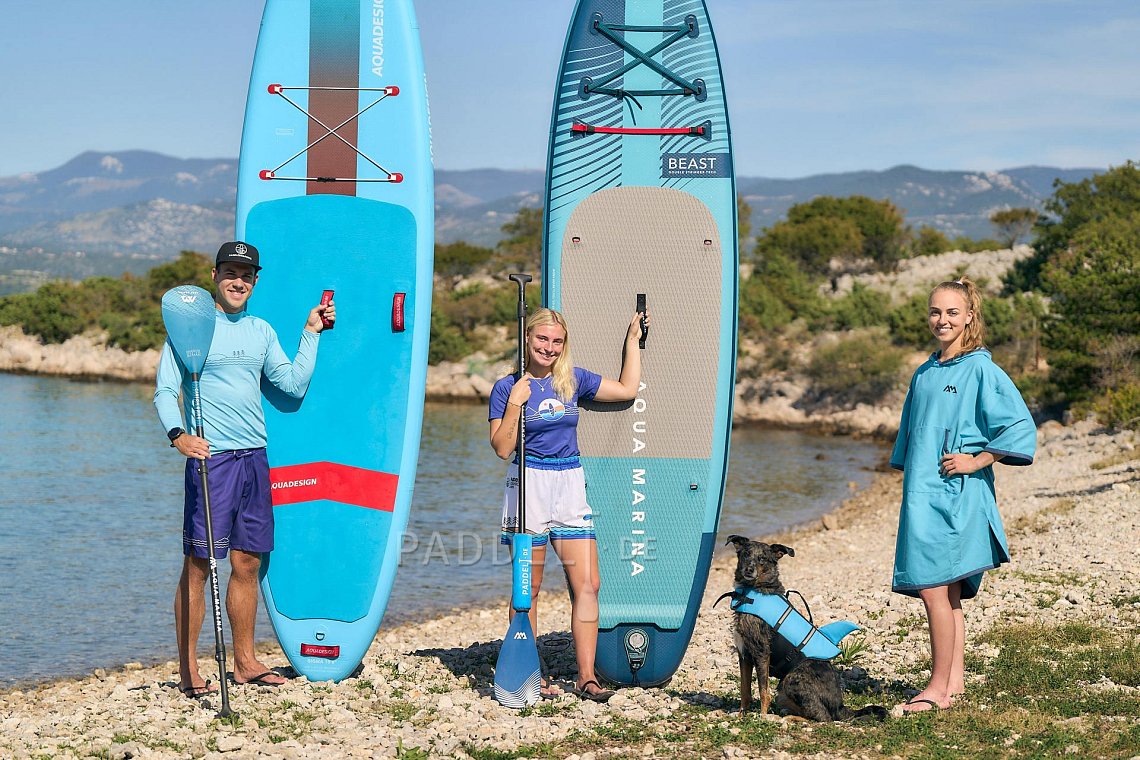 Herren Outfit 6 - Türkis - lycra langarm, MMA-Shorts fürs sup-board