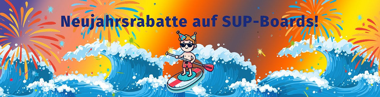 Neujahrsrabatte - aufblasbare SUP-Boards