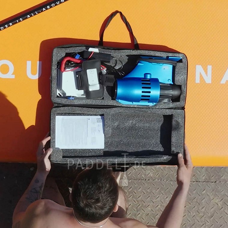 Elektro-SUP sind hier – mit Elektromotor, SUP mit Motor.