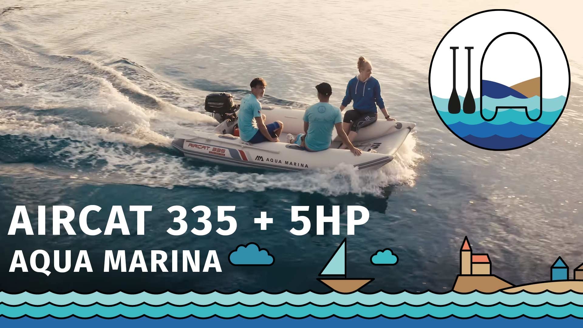 Test Schlauchboot AQUA MARINA AIRCAT 3,35m mit Außenborder 5 PS