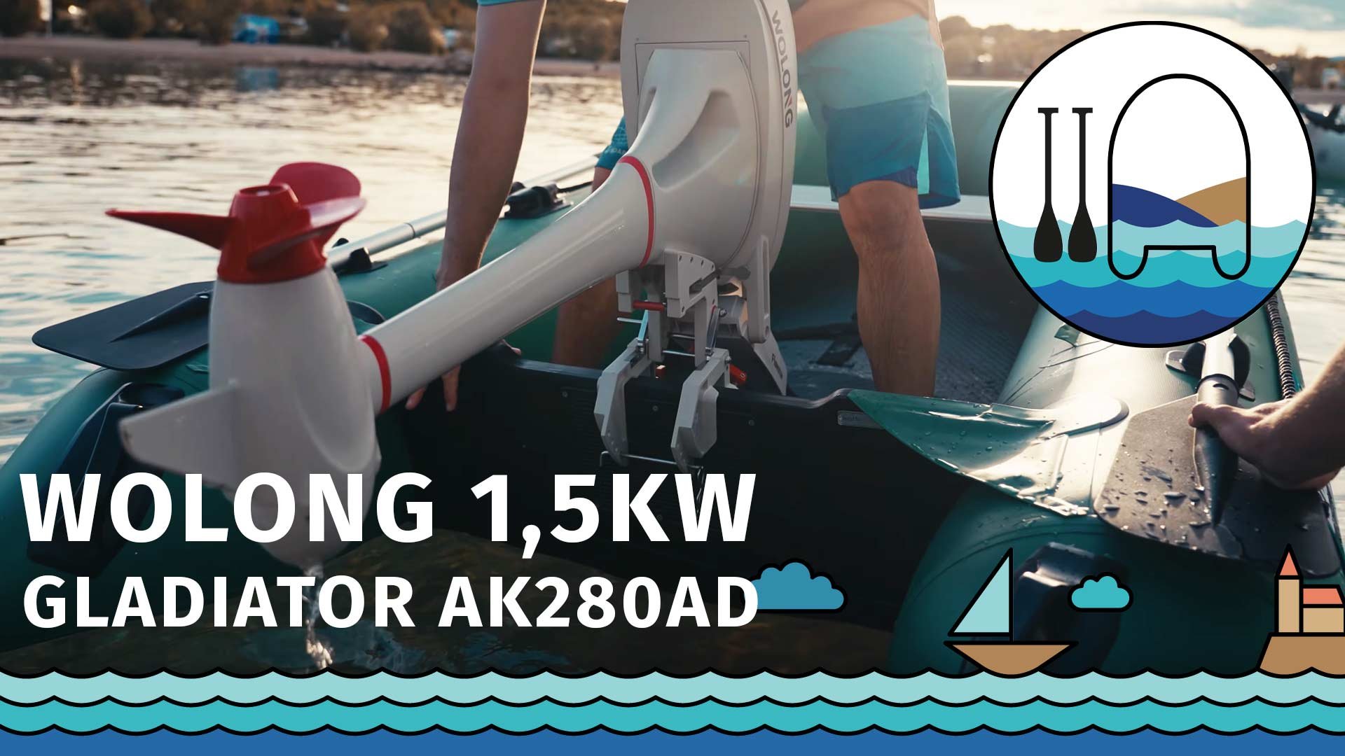Test Schlauchboot GLADIATOR AK280AD mit Elektro-Außenborder WOLONG FLOWSTAR