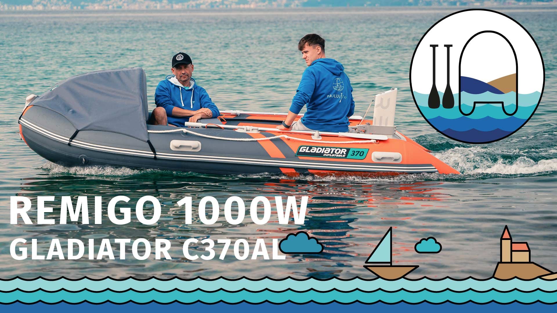 Test Schlauchboot GLADIATOR B330AD mit Elektro-Außenborder REMIGO 1000W