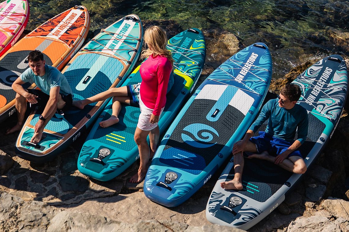 Herren outfit 2 - Gelb - SUP board GLADIATOR PRO, lycra, COOL Flip-Flops