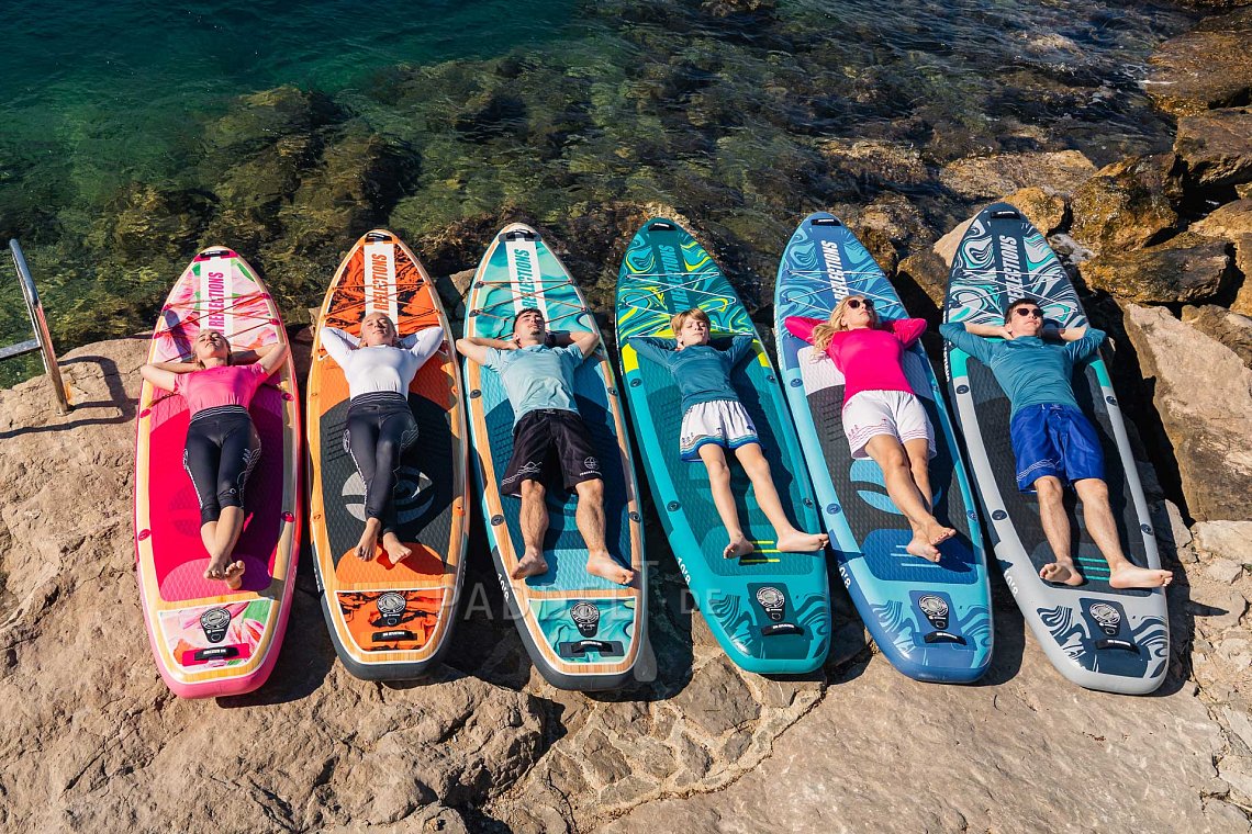 Damen outfit 4 - Orange - SUP board GLADIATOR PRO, lycra, COOL Flip-Flops