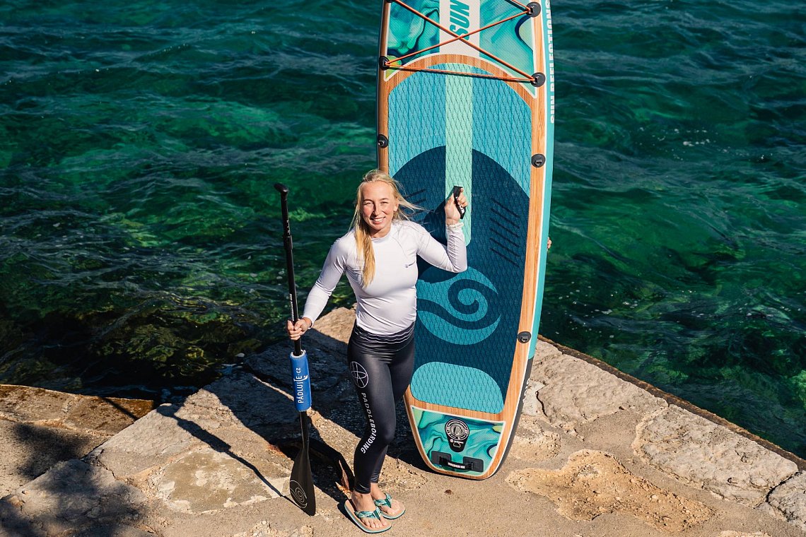 Damen Outfit 9 – Türkis – SUP GLADIATOR PRO, Lycra, COOL Flip-Flops