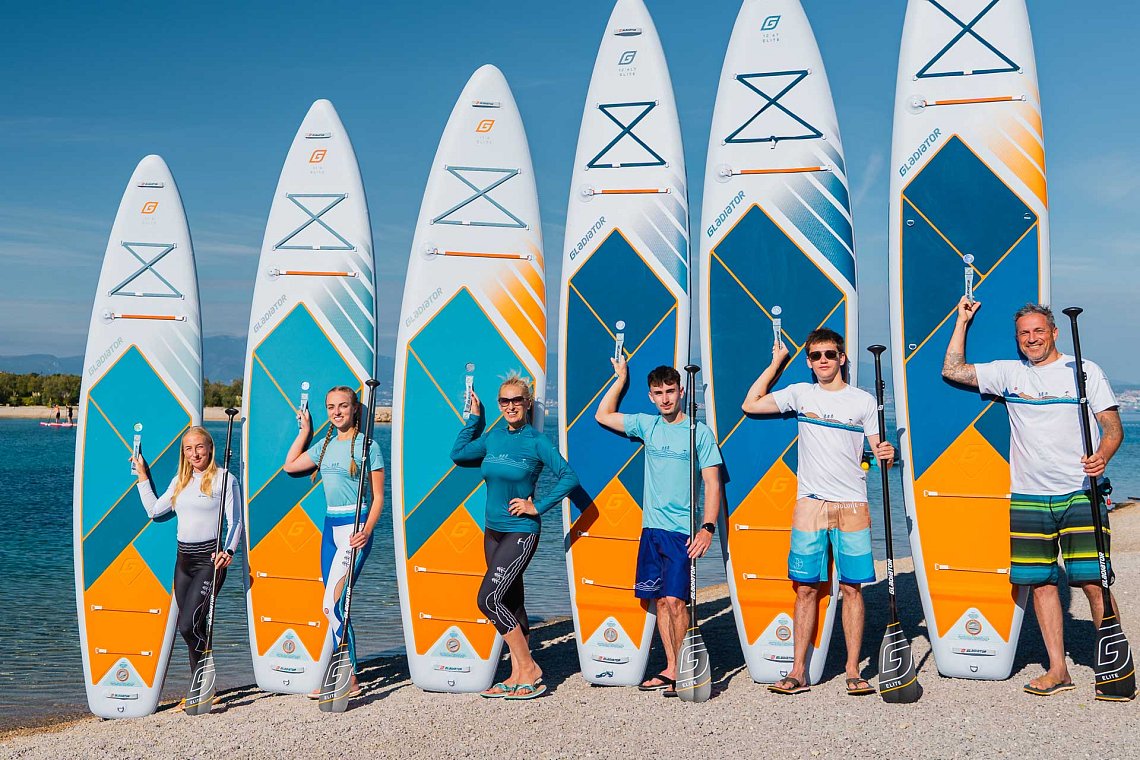 Damen Outfit 9 – Türkis – SUP GLADIATOR PRO, Lycra, COOL Flip-Flops