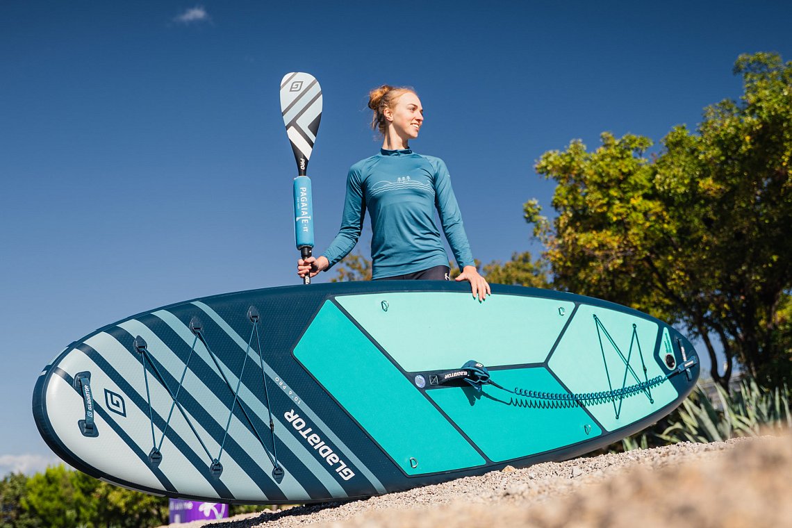 Damen Outfit 11 – Türkis – SUP GLADIATOR PRO, Lycra, COOL Flip-Flops