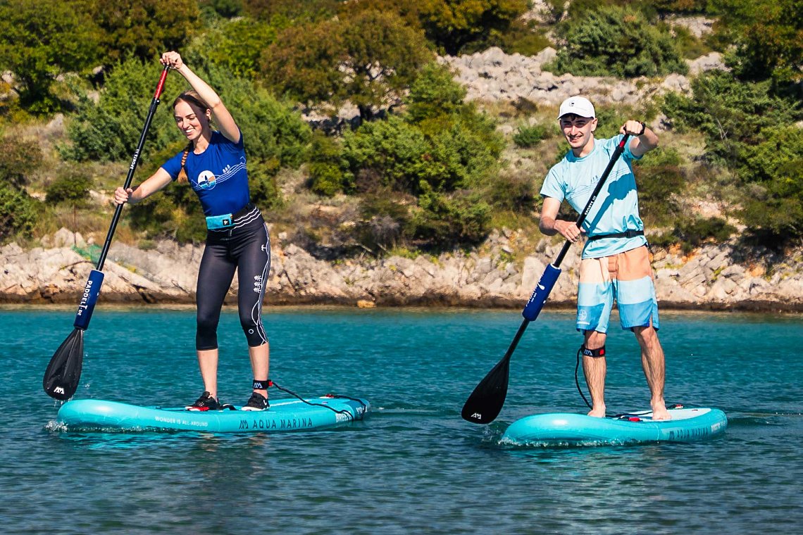 Damen/Herren Outfit 1 – Türkis – SUP AQUA MARINA