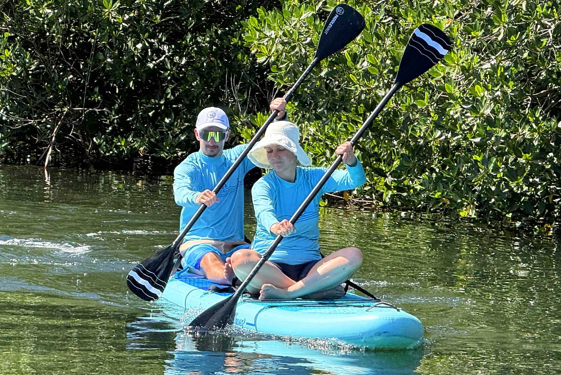 PADDLENAUT SUP-Boards - Combo-Paddel sowohl für das klassische Stand-Up-Paddling als auch für das Kajakfahren im Sitzen.