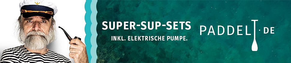 PADDELT.DE - Super SUP Sets inkl. elektrische pumpe - Paddelt mit Uns!