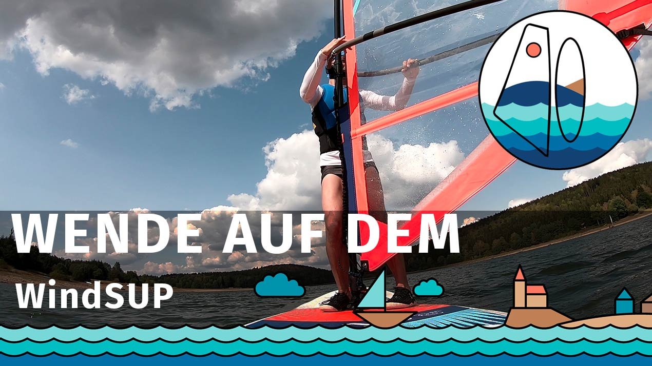 Gegen den Wind drehen - Wende – Windsurfstunde auf einem SUP