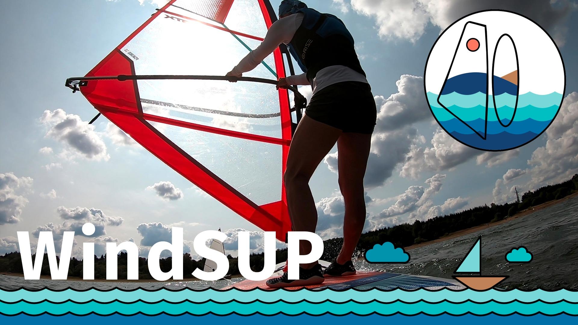 Windsurfen auf einem aufblasbaren SUP