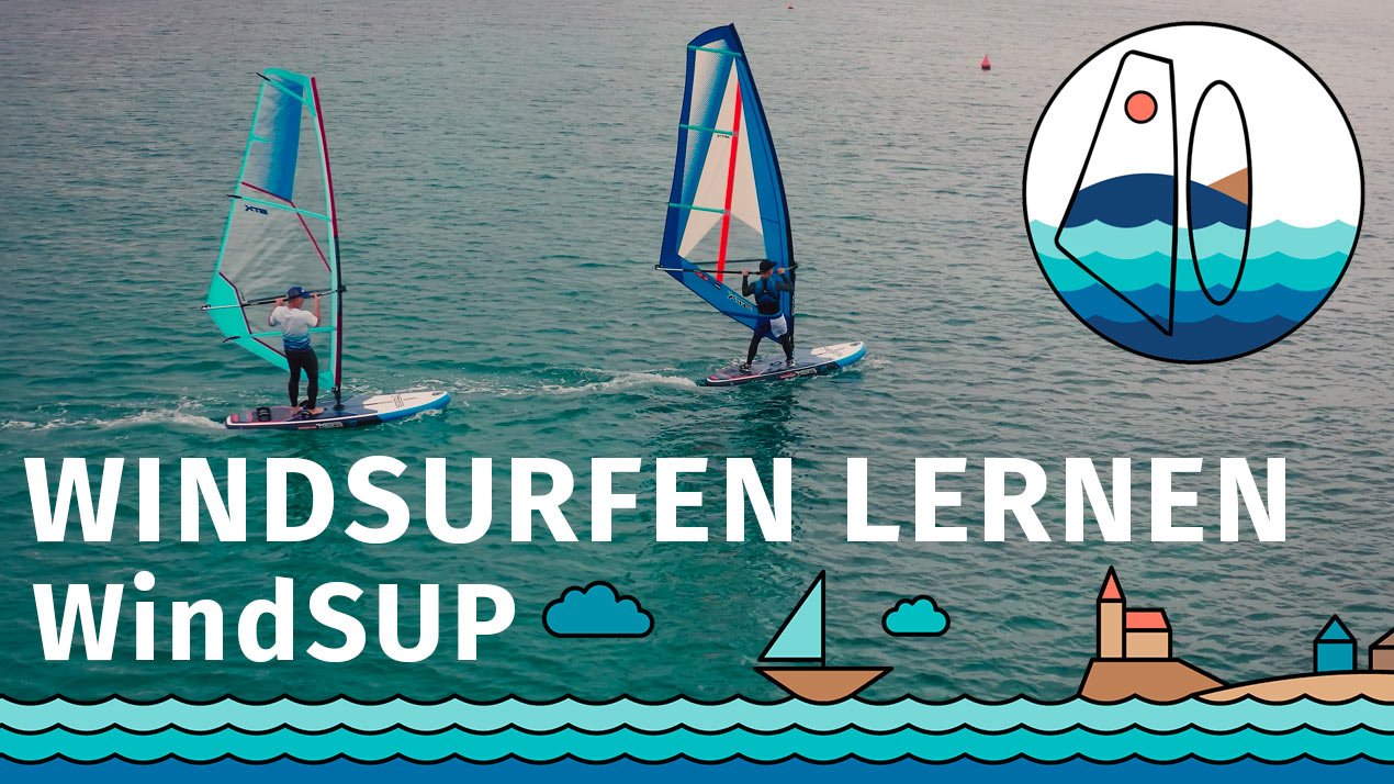 Windsurfen lernen auf einem aufblasbaren SUP