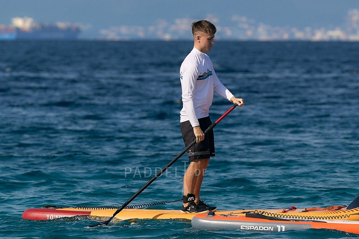 Herren Outfit 1 - Orange - lycra langarm, MMA-Shorts černé fürs sup-board