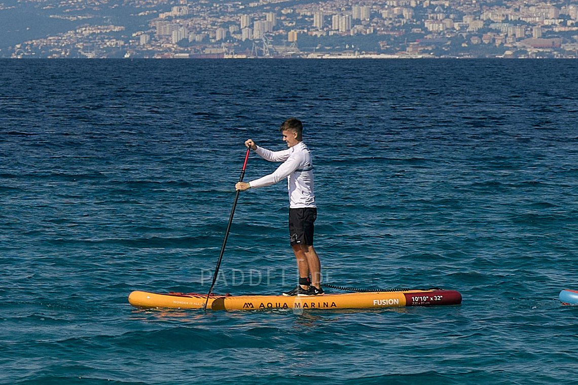 Herren Outfit 1 - Orange - lycra langarm, MMA-Shorts černé fürs sup-board