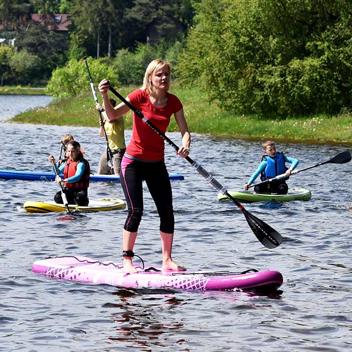 Wir beginnen mit Stand-Up Paddling