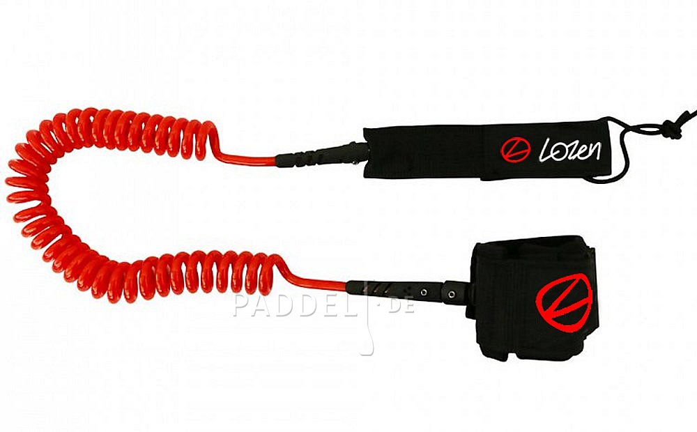 LOZEN Coil Leash 10' rot - Sicherheitsleine für SUP