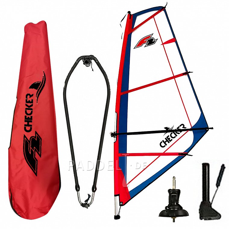 und CHECKER RIG das F2 4,0m für WindSUP Windsurfboard Segel Größe: