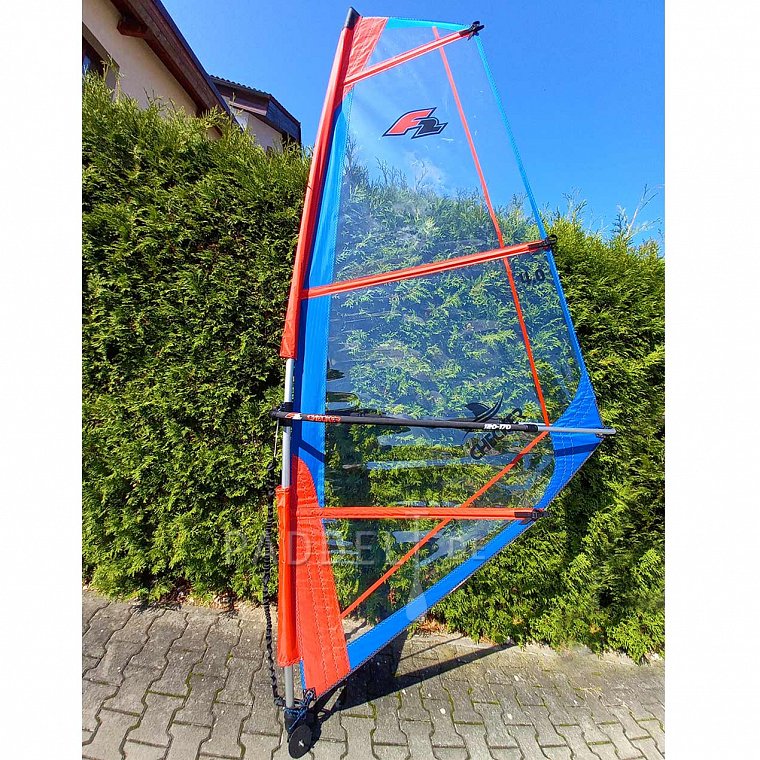 F2 CHECKER RIG Segel für das WindSUP und Windsurfboard Größe: 4,0m