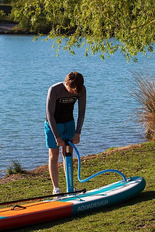 SUP AQUADESIGN ROLLING 11 mit Paddel - aufblasbares Stand Up Paddle Board