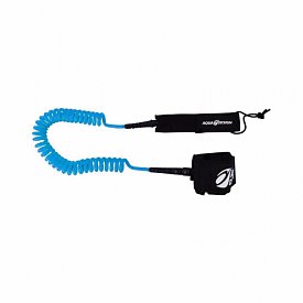 AQUADESIGN Coil Leash 10' blau - Sicherheitsleine für SUP