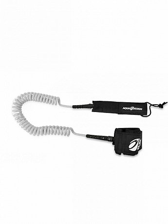 AQUADESIGN Coil Leash 10' weiß - Sicherheitsleine für SUP