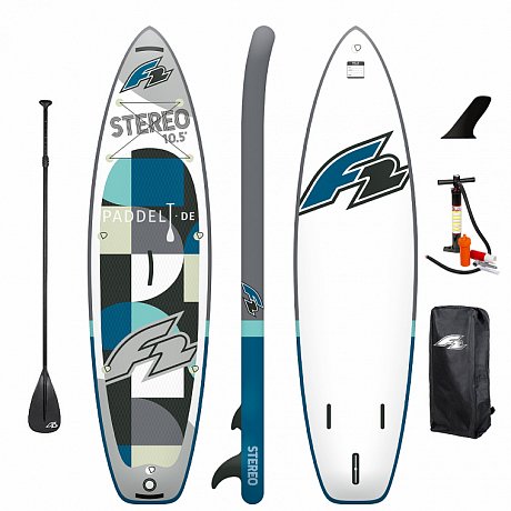 SUP F2 STEREO 10\'5 - aufblasbares Stand Up Paddle Board Variante: Grund-Set