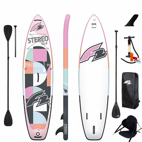 SUP F2 STEREO 10'0 - aufblasbares Stand Up Paddle Board Variante: Kajak-Set