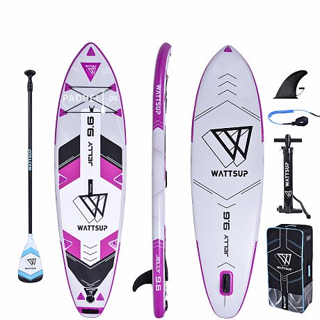 SUP WATTSUP  JELLY 9'6 mit Paddel - aufblasbares Stand Up Paddle Board