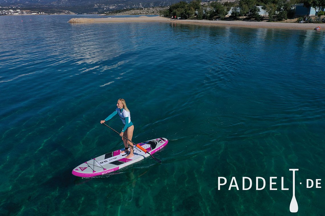 SUP WATTSUP  JELLY 9'6 mit Paddel - aufblasbares Stand Up Paddle Board