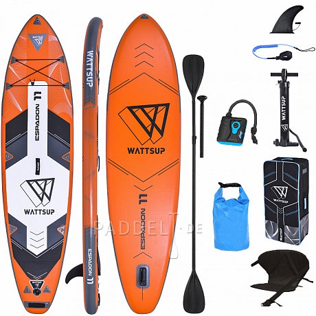 SUP WATTSUP ESPADON 11'0 SET - aufblasbares Stand Up Paddle Board