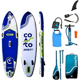 SUP COASTO AMERIGO 10'4 mit Paddel - aufblasbares Stand Up Paddle Board