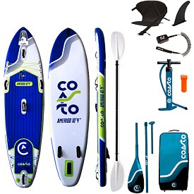 SUP COASTO AMERIGO 10'4 mit Paddel - aufblasbares Stand Up Paddle Board