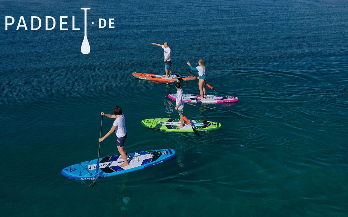 SUP WATTSUP GUPPY 9 mit Paddel - aufblasbares Stand Up Paddle Board