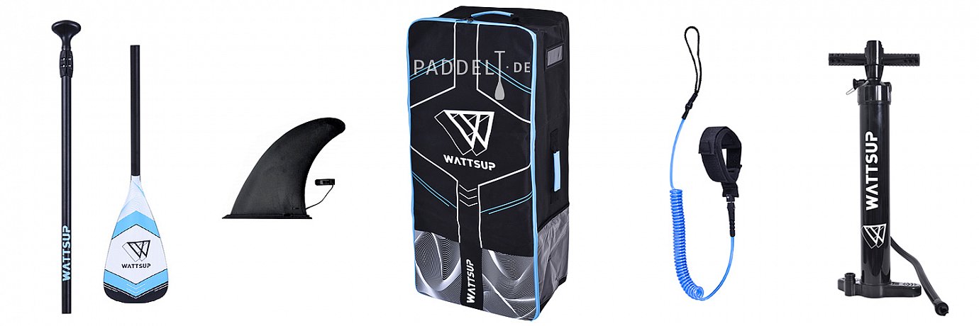 SUP WATTSUP GUPPY 9 mit Paddel - aufblasbares Stand Up Paddle Board