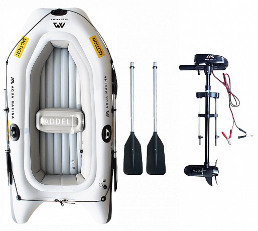 Aufblasbares Boot AQUA MARINA Motion grey + MOTOR AQUA MARINA T-18