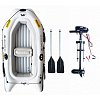 Aufblasbares Boot AQUA MARINA Motion grey + MOTOR AQUA MARINA T-18