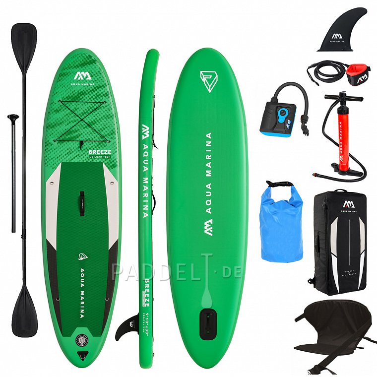 SUP AQUA MARINA BREEZE 9'10 SET 2021 - aufblasbares Stand Up Paddle Board