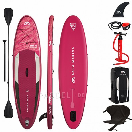 SUP AQUA MARINA CORAL 10'2 SET - aufblasbares Stand Up Paddle Board