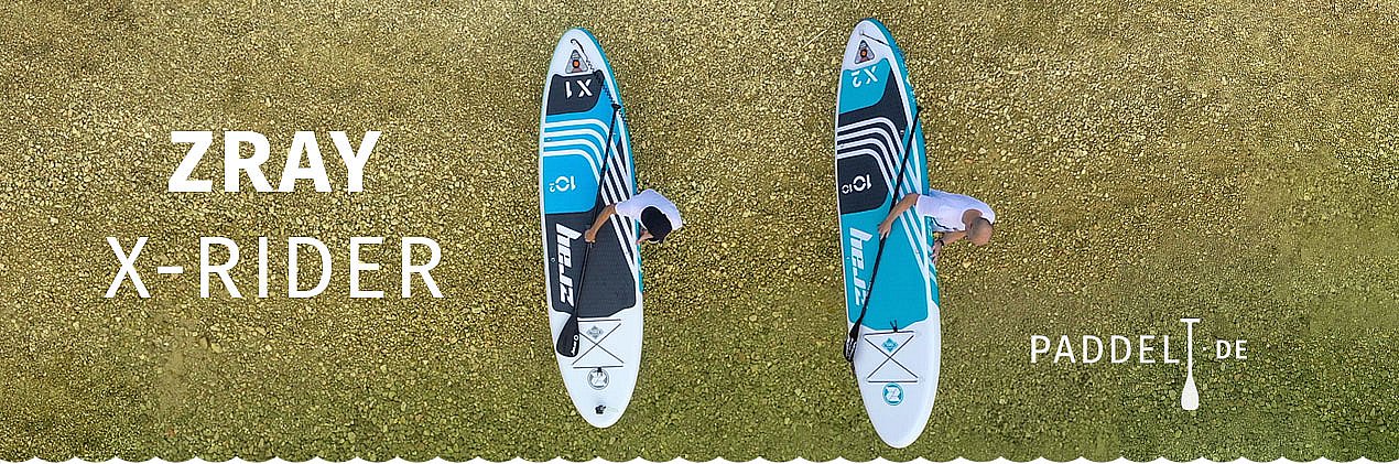 SUP ZRAY X2 X-Rider DeLuxe 10'10 mit Paddel - aufblasbares Stand Up Paddle Board