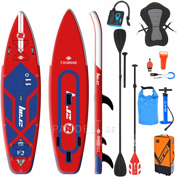 SUP ZRAY F2 FURY PRO 11'0 mit Paddel - aufblasbares Stand Up Paddle Board, Windsurfboard und Kajak