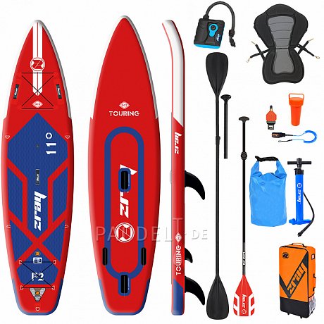 SUP ZRAY FURY PRO 11\'0 mit Paddel - aufblasbares Stand Up Paddle Board,  Windsurfboard und Kajak Variante: Super-Set