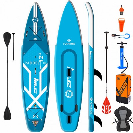 SUP ZRAY F4 FURY EPIC 12'0 mit Paddel - aufblasbares Stand Up Paddle Board, Windsurfboard und Kajak