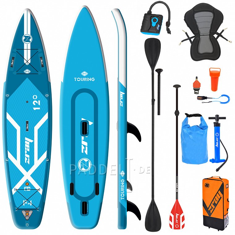 Board, Kajak und mit EPIC SUP - Paddel 12\'0 Stand Super-Set FURY F4 Variante: Up Paddle aufblasbares Windsurfboard ZRAY