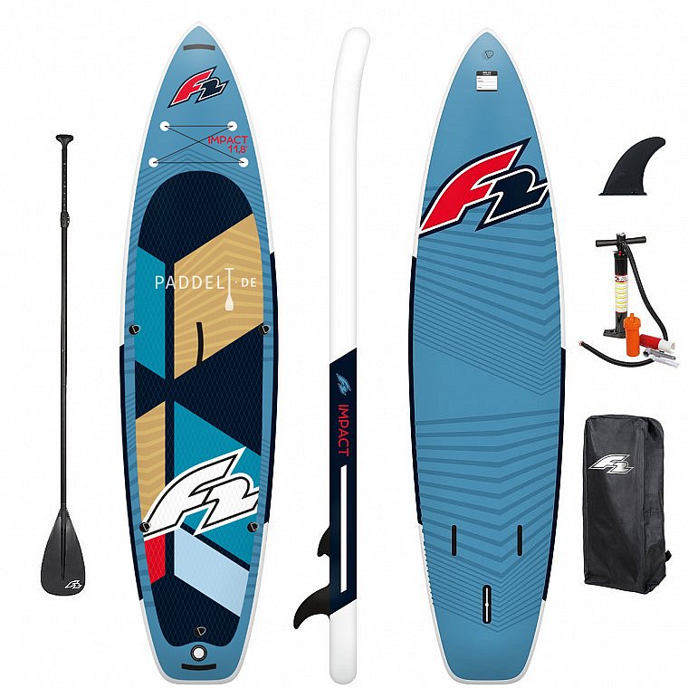 SUP F2 IMPACT 10'8 TURQUISE mit Paddel - aufblasbares Stand Up Paddle Board