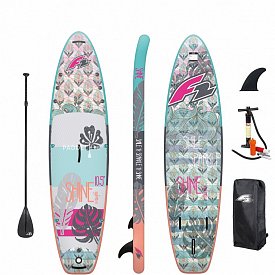 SUP F2 SHINE 10'5 ALLOVER mit Paddel - aufblasbares Stand Up Paddle Board