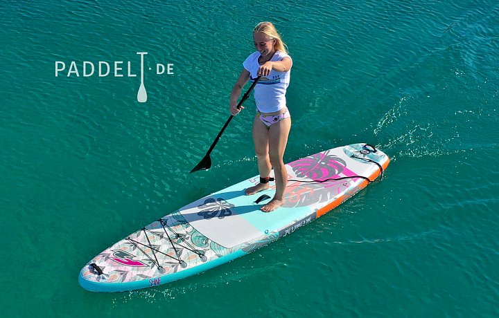 SUP F2 SHINE 10'5 ALLOVER mit Paddel - aufblasbares Stand Up Paddle Board