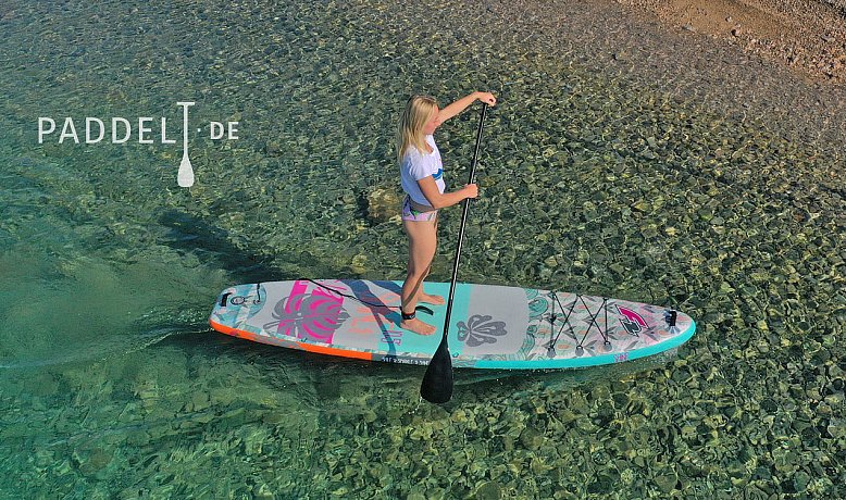 SUP F2 SHINE 10'5 ALLOVER mit Paddel - aufblasbares Stand Up Paddle Board