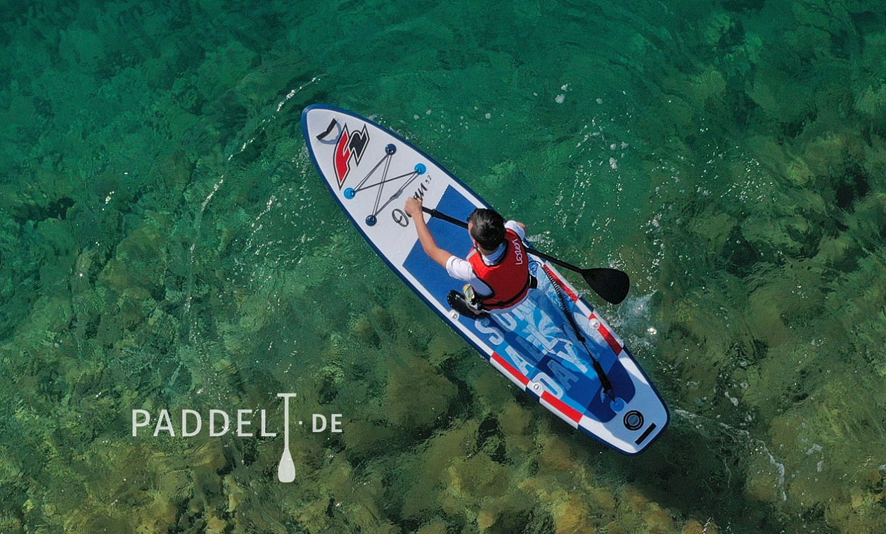 SUP F2 OCEAN BOY 9\'2 BLUE mit Paddel - aufblasbares Stand Up Paddle Board