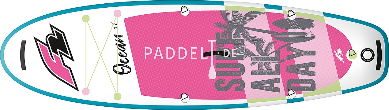 SUP F2 OCEAN GIRL 9'2 PINK  mit Paddel - aufblasbares Stand Up Paddle Board